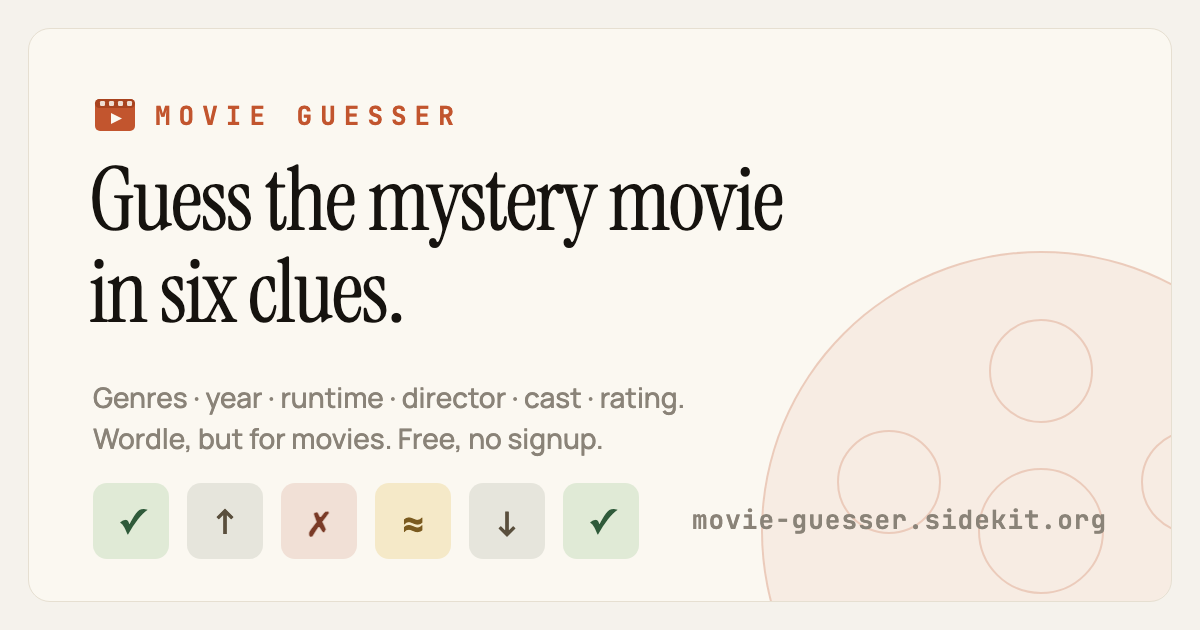 Movie Guesser — guess the mystery movie